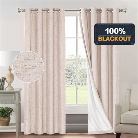 white blackout bedroom curtains